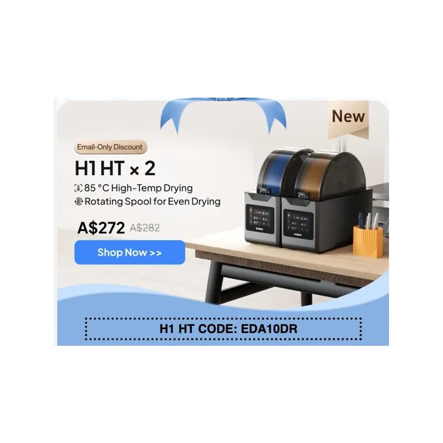 Elegoo H1 HT Filament Dryer 2-Pack - $272 Delivered ($136 Each) with EDA10DR