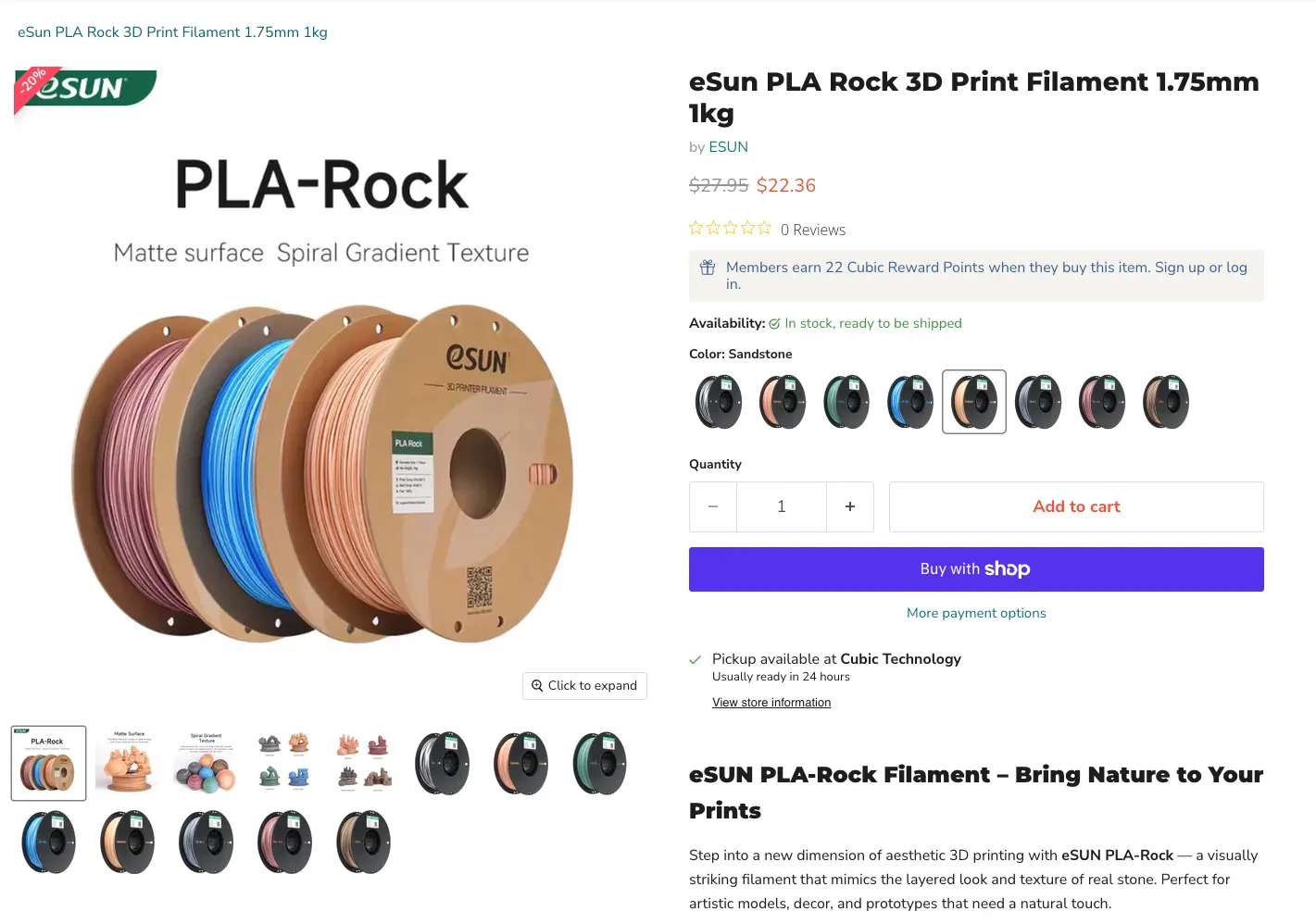 eSun Rock Filament