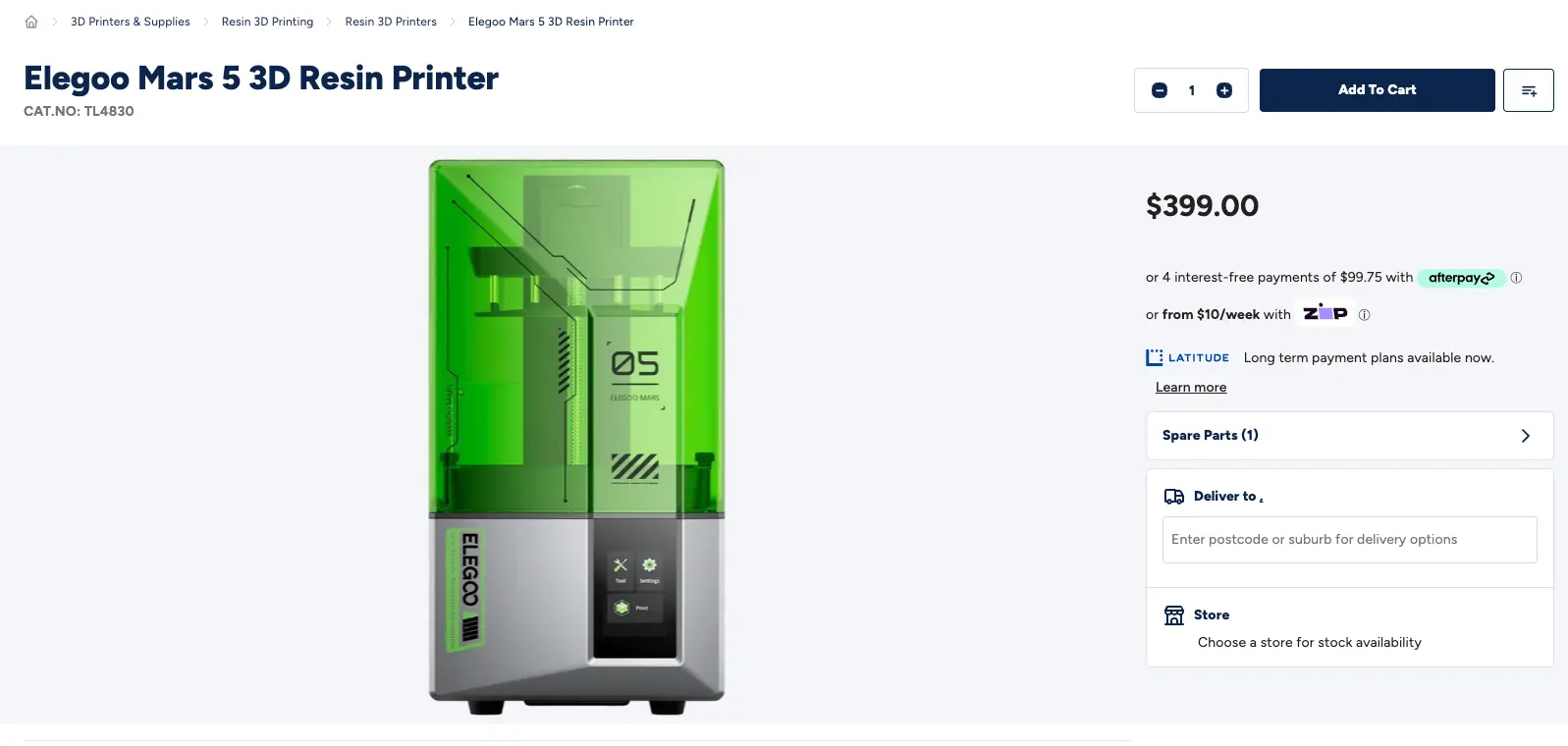 Jaycar elegoo mars 5 resin printer